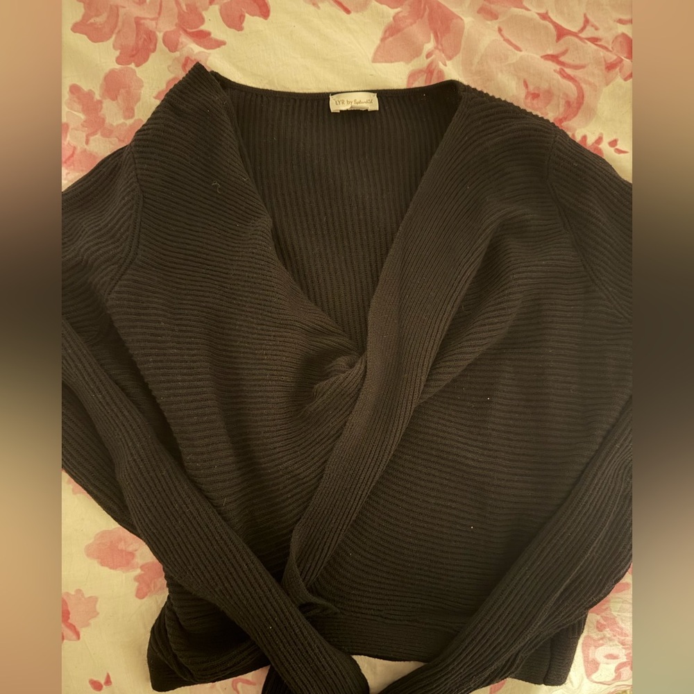 Black Ribbed Sweater NWOT